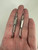 Vintage Sterling Long Minimalist Geometric Vertical Hollow Bar Dangle Earrings