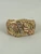 Vintage 10k Yellow/Rose Black Hills Gold Leaf Diamond Ring 8.25