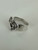 Vintage Sterling Silver Brutalist Style Adjustable Heart Ring 7