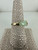 Vintage 14k Gold Square Princess Cut Peridot Jadeite Shoulder Ring 7