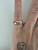Vintage 14k Gold Toi Et Moi Flush Set Pear Square Cut Diamond Wedding Band Ring