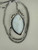 Vintage Sterling Silver Flower Calla Lily Striped Abalone Inlay Pendant Necklace 24.5"