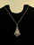 Vintage Sterling Theda St Mary Miraculous MOP Marcasite Pendant Necklace 18”