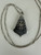 Vintage Sterling Theda St Mary Miraculous MOP Marcasite Pendant Necklace 18”