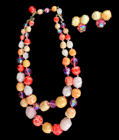 Jianhui London 4 Strand Ceramic Beads Knotted Cord Necklace, Orange/Mustard  - Statement Boutique