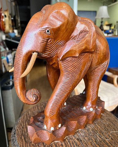 ビンテージ70s wood sculpture オリーブ