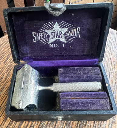 Antique Star Safety Razor No.1 KAMPFE Bros . NY 1900’s w/Box Rare ...