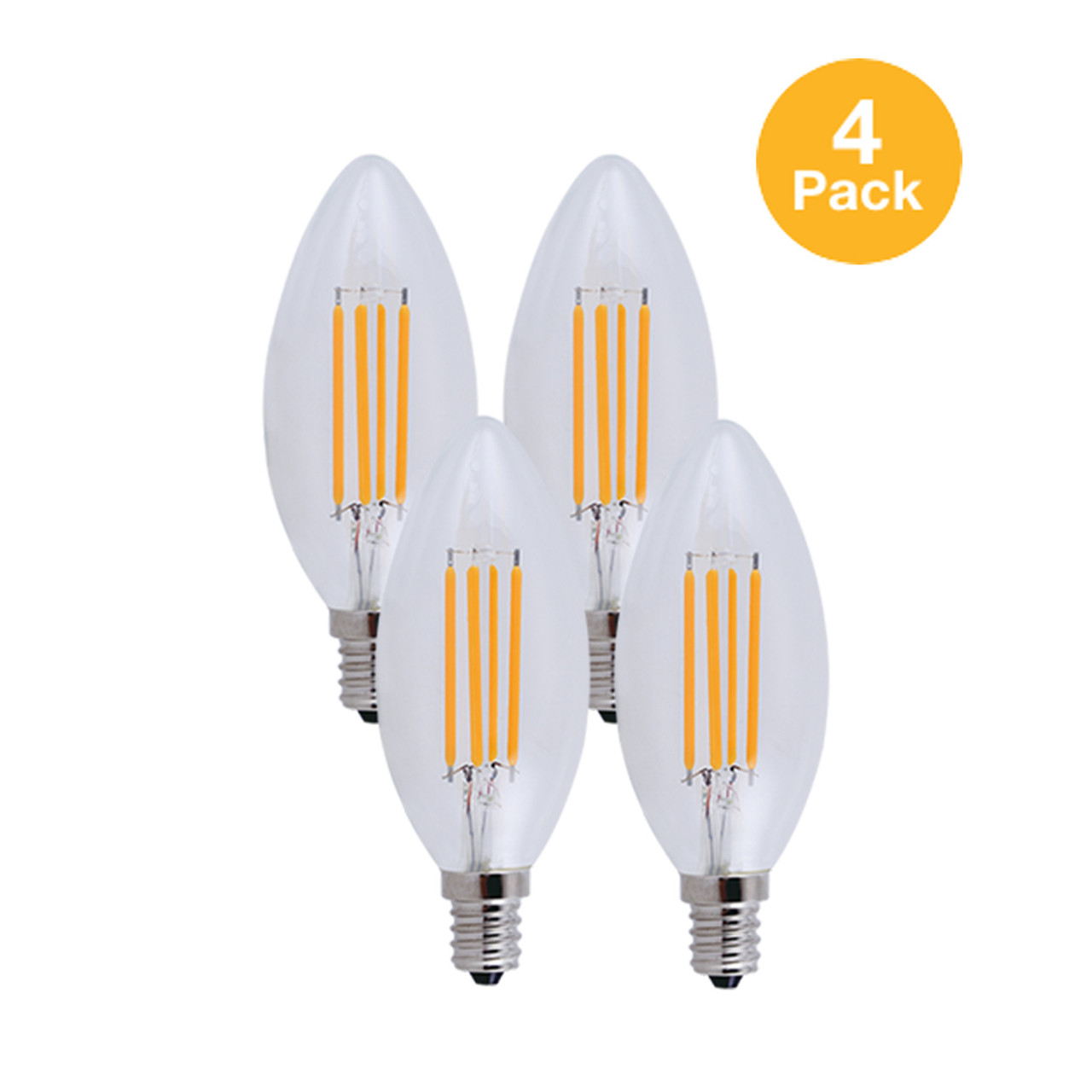 Werkgever toevoegen aan Wanorde Dimmable 4-watt candelabra LED bulb 4-pack