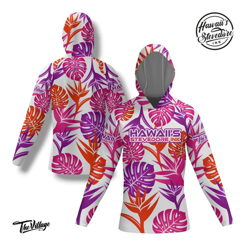 Hawaii Stevedore Ink: White Pualani Vibes  II