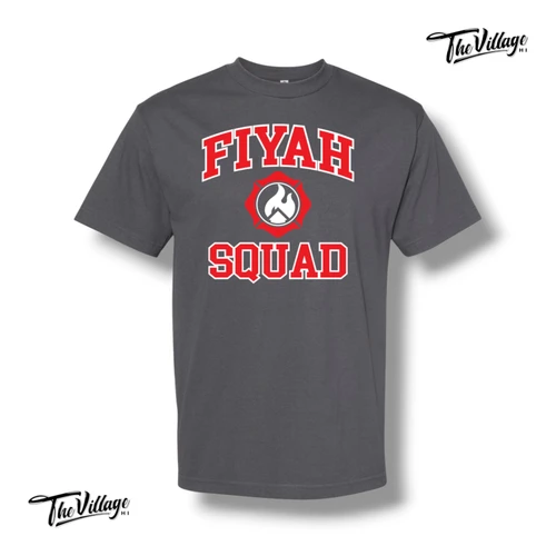 2026 FIYAH SQUAD BOOSTER T-SHIRTS: CHARCOAL