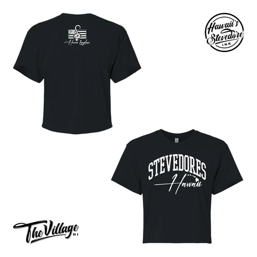 HAWAI'I'S STEVEDORE INK VARSITY WOMEN'S CROP TOP COLLECTION