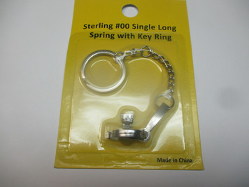 Sterling Mini Single Long Spring with Key Ring