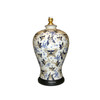 Pair of Chinese Table Lamps with Shades - Ivory with Butterfly Pattern