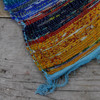 Luxury Rag Rug - Recycled Material - 153cm x 90cm - Hand Woven - Blue