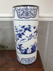 Umbrella Stand / Stick Holder - Chinese Ceramic - Rambling Rose Pattern