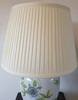 Pair of Chinese Table Lamps - White Passion Flower with Shades - 52cm (DS)