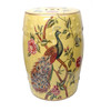 Chinese Ceramic Garden Stool / Plant Stand - Peacocks and Peonies Pattern