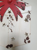 Hanging White Metal Christmas Gift Box - Red Ribbon - Distressed Finish - 26cm