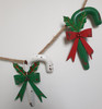 Metal Candy Cane Christmas Garland - Distressed Finish - 21cm x 140cm