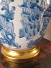 Chinese Table Lamp With Shade -  Willow Landscape Pattern - 61cm