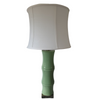 Pair of Chinese Table Lamps with Shades - Green Bamboo Design - 71cm (DS)