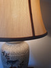Pair of Chinese Vase Table Lamps with Shades - Blue Tits and Quince Pattern (DS)