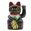 Lucky Waving Cat - Maneki-neko - 15cm Tall - Black - Feng Shui