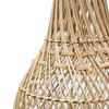Rattan Table Lamp - Natural Colour - Switched Cable and Bulb - 39cm Tall