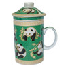 Porcelain Chinese Tea Mug with Infuser and Lid - Giant Panda Pattern