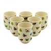 Set of 6 Tea Cups with a Butterflies Design