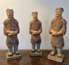 Terracotta Warriors - Set of 3 Figures - Painted Colours - 20cm