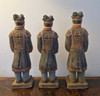 Terracotta Warriors - Set of 3 Figures - Painted Colours - 20cm