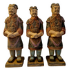 Terracotta Warriors - Set of 3 Figures - Painted Colours - 20cm