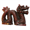 Chinese Dragon Statue - 6cm - Red Resin - Feng Shui