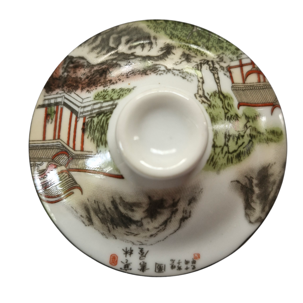 Replacement Ceramic Lid for Chinese Tea Mug HQM016