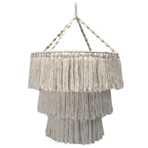 Macrame Soft Chandelier - Natural Colour - Natural Material - 80cm x 50cm