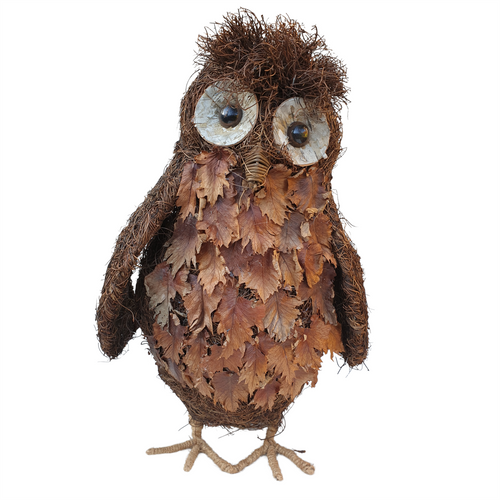 Brushwood Rustic Wise Owl - 40cm - Christmas Decoration - Shabby Chic