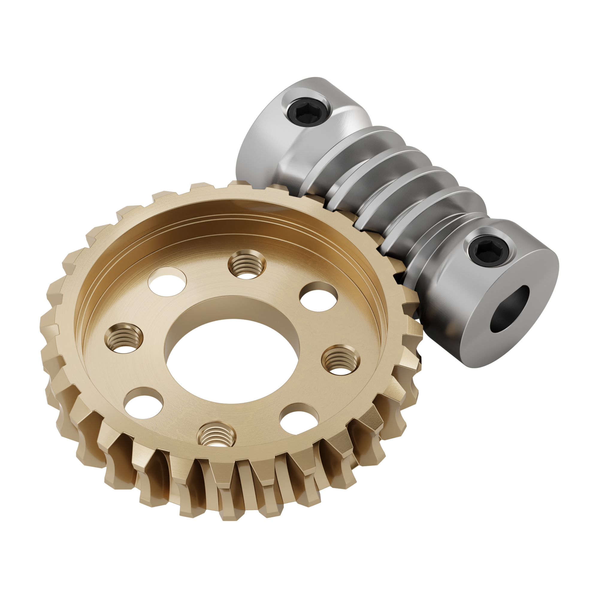 Worm Gear Set (28:1 Ratio, 6mm D-Bore Worm)