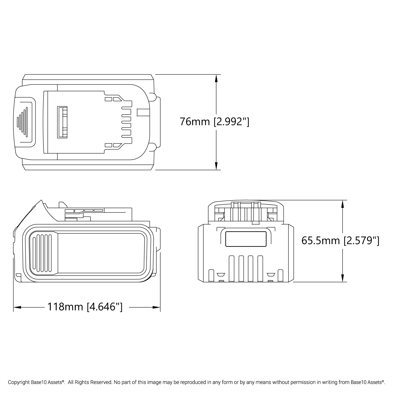 20V, 6Ah Li-ion Battery with LED Capacity Meter