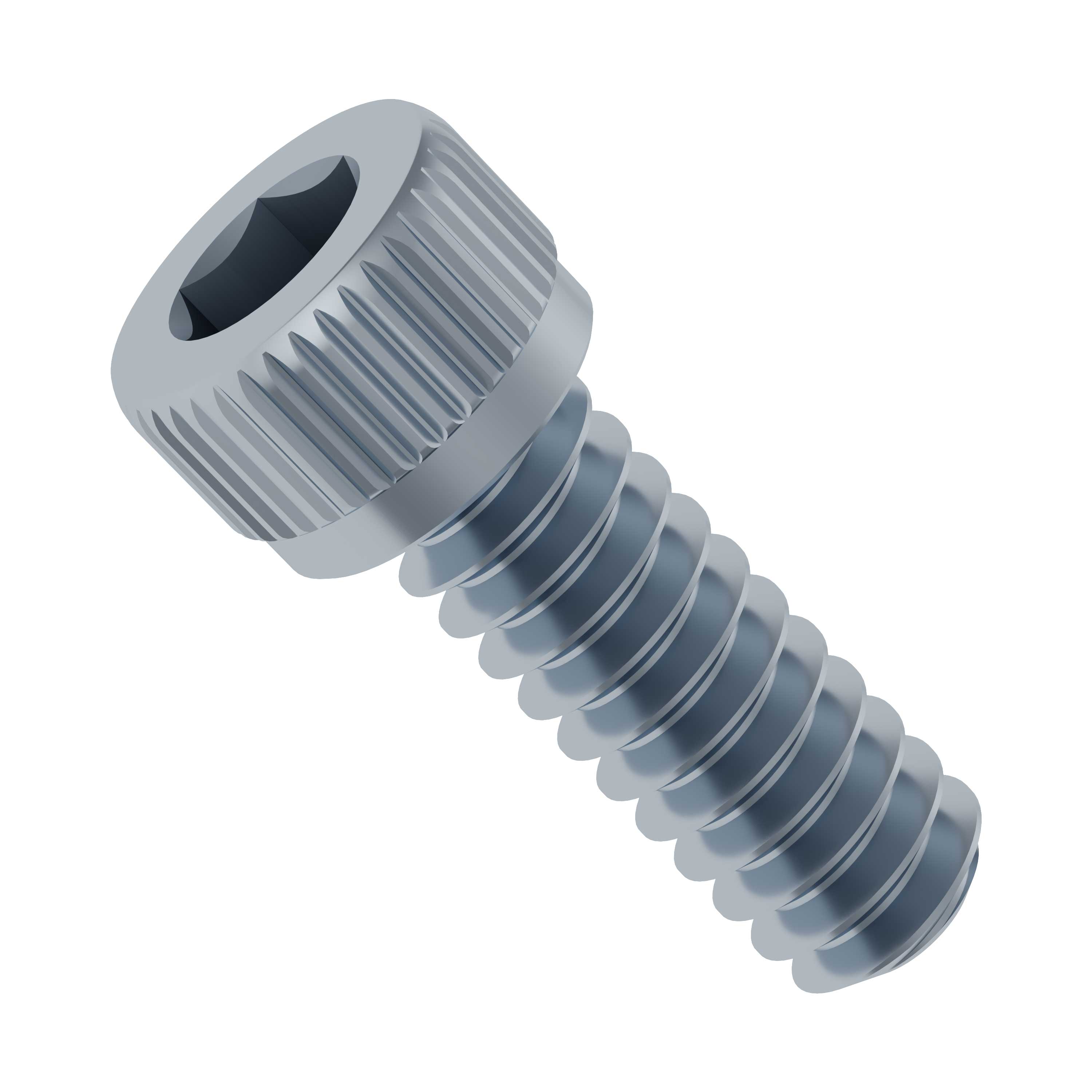 Zinc-Plated Steel Socket Head Screw (6-32 UNC, 3/8 Length) - 25 Pack