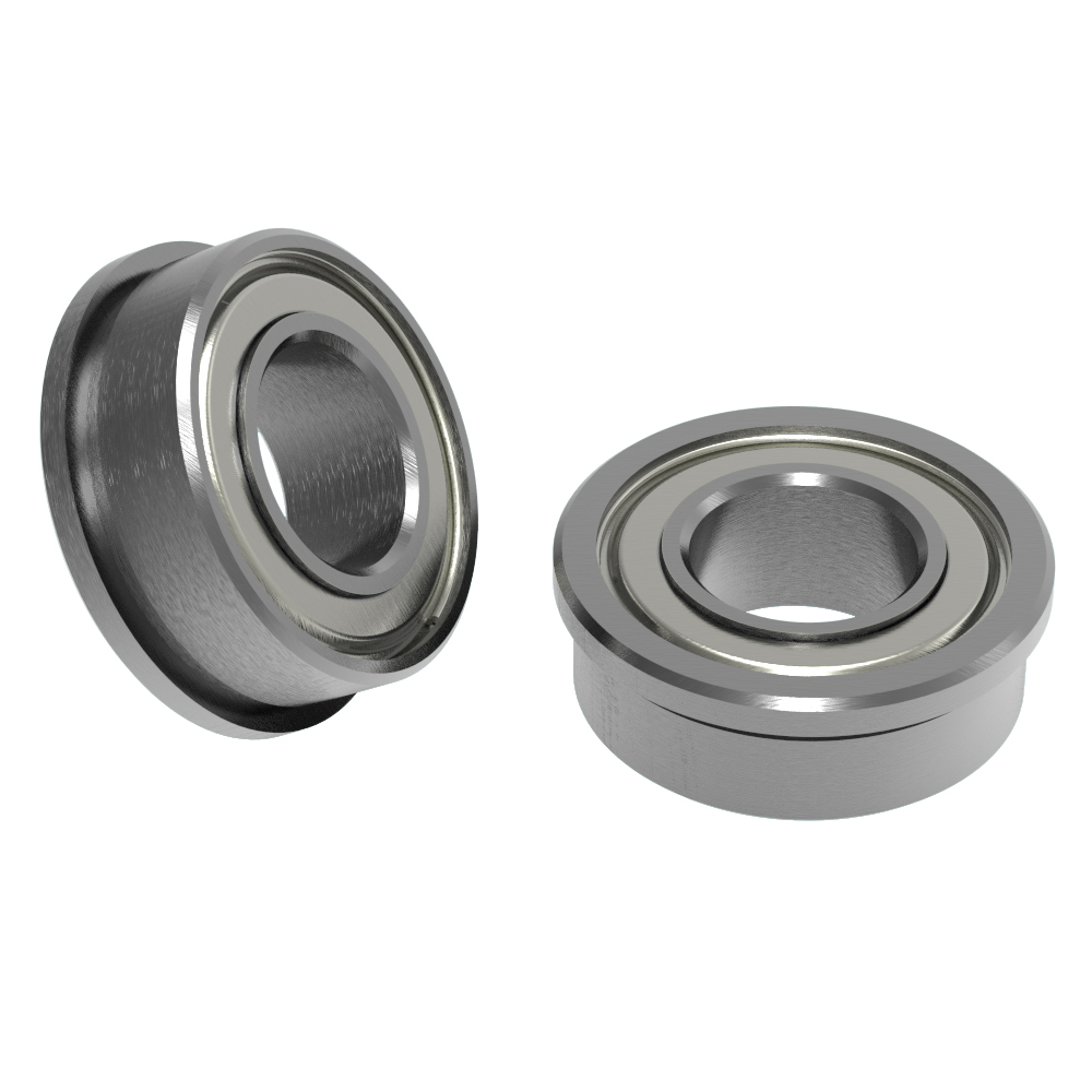 1/4 ID Flanged Ball Bearing (1/2 OD, 3/16 Thickness) - 2 Pack