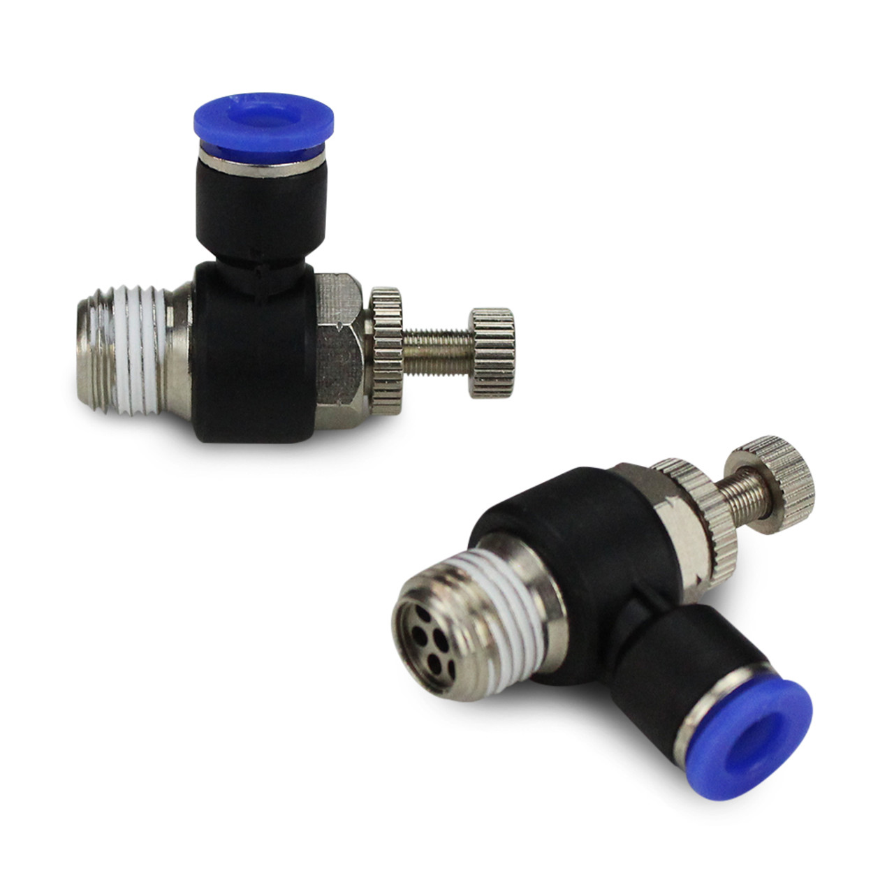 Speed Control Air Valve Connector Push In Fitting - 2 Pack