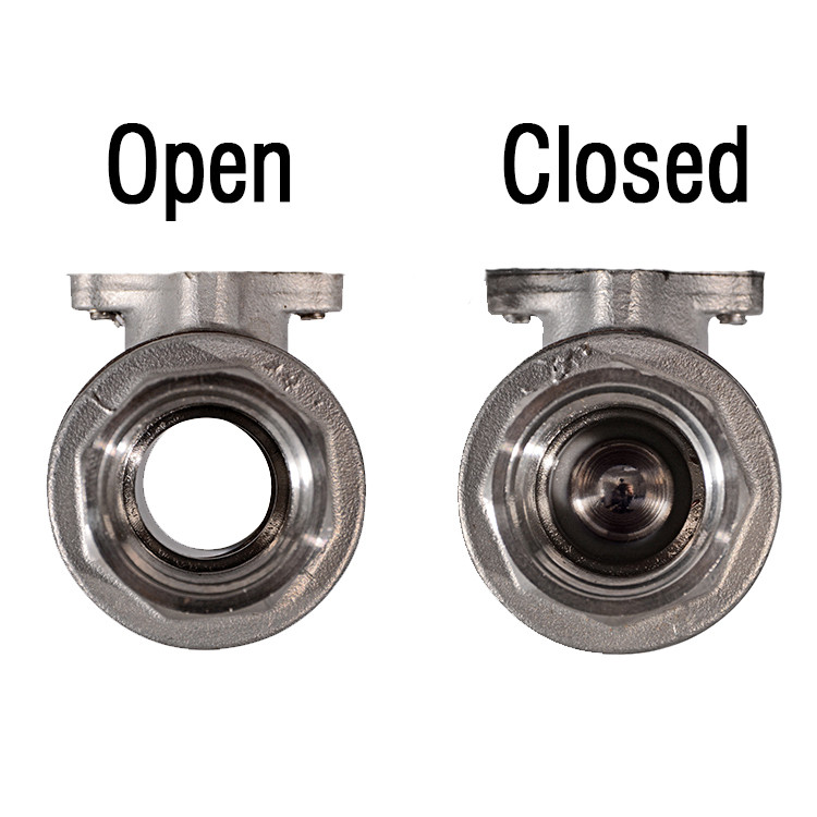 1/2” Motorized Ball Valve – Normally Open, 9–24V AC/DC, Stainless Steel, 2-Wire