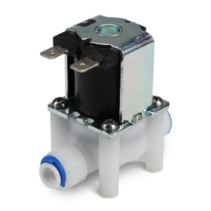 Top view of the 1/4'' 12V DC Normally Closed Solenoid Valve, highlighting its low-power coil and polypropylene build for lightweight applications Top view of the 1/4'' 12V DC Normally Closed Solenoid Valve, highlighting its low-power coil and polypropylene build for lightweight applications