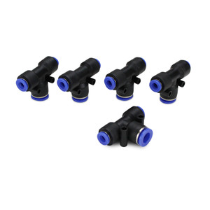 Reducer Tee Push Connect Pneumatic Fitting - 5 Pack Reducer Tee Push Connect Pneumatic Fitting - 5 Pack