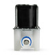 Front view of a 1/4'' 120V AC Plastic Solenoid Valve featuring push connect setup, ideal for water filtration and air flow systems with its fast response time Front view of a 1/4'' 120V AC Plastic Solenoid Valve featuring push connect setup, ideal for water filtration and air flow systems with its fast response time