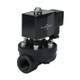 Black, PA66 Engineered Plastic Solenoid Valve, 1/2" NPT Thread, Valve with DIN Coil Black, PA66 Engineered Plastic Solenoid Valve, 1/2" NPT Thread, Valve with DIN Coil