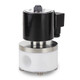 Industrial-grade pcf-20 3/4 inch NPT PTFE solenoid valve featuring Viton seals for chemical process control applications.