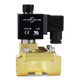 Compact UBP-20K 3/4 inch brass solenoid valve, normally open, designed for general-purpose water and utility service applications.