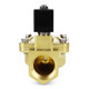 Industrial-grade 1-1/2 inch NPT brass solenoid valve, SKU UBP-40, featuring a normally closed design and NBR seal.